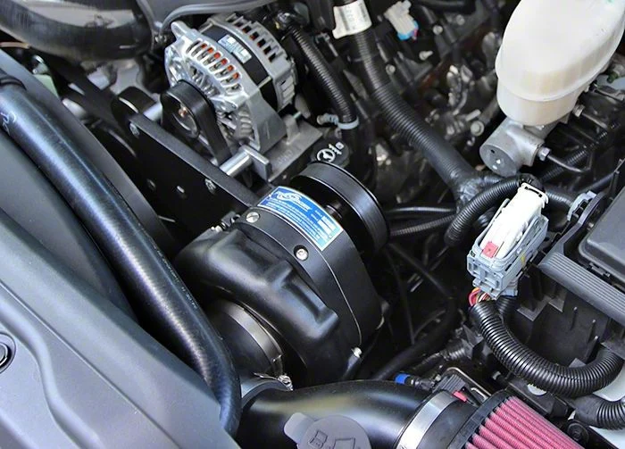 Procharger High Output Intercooled Supercharger Complete Kit with P-1SC-1; Satin Finish (15-19 6.0L Silverado 2500 HD)