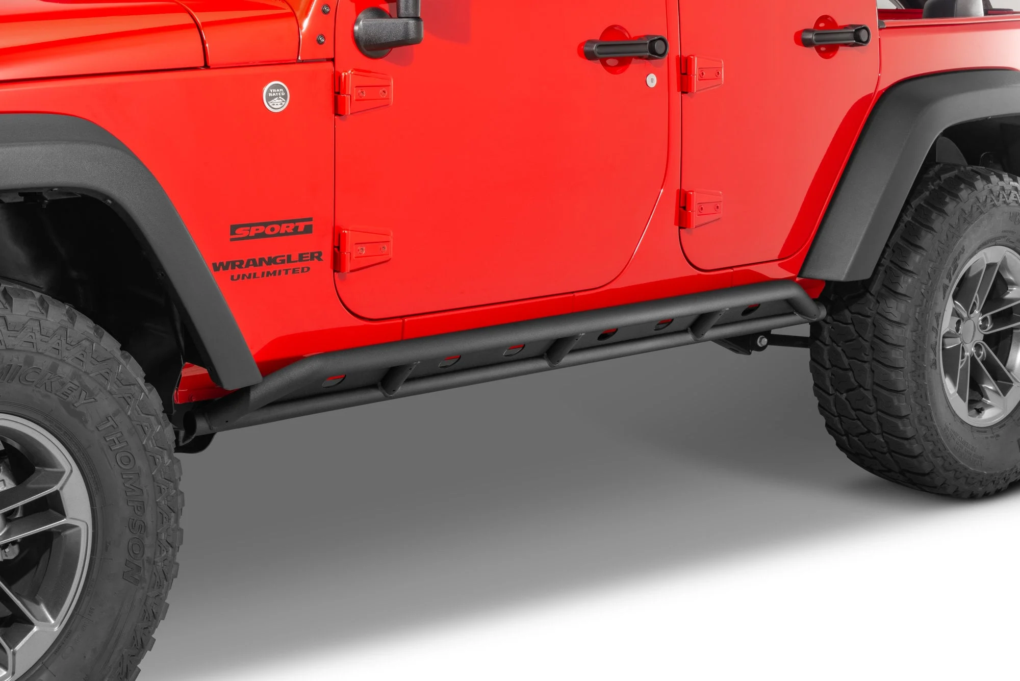 Quadratec  Heavy Duty Rocker Guards for 07-18 Jeep Wrangler JK Unlimited 4-Door
