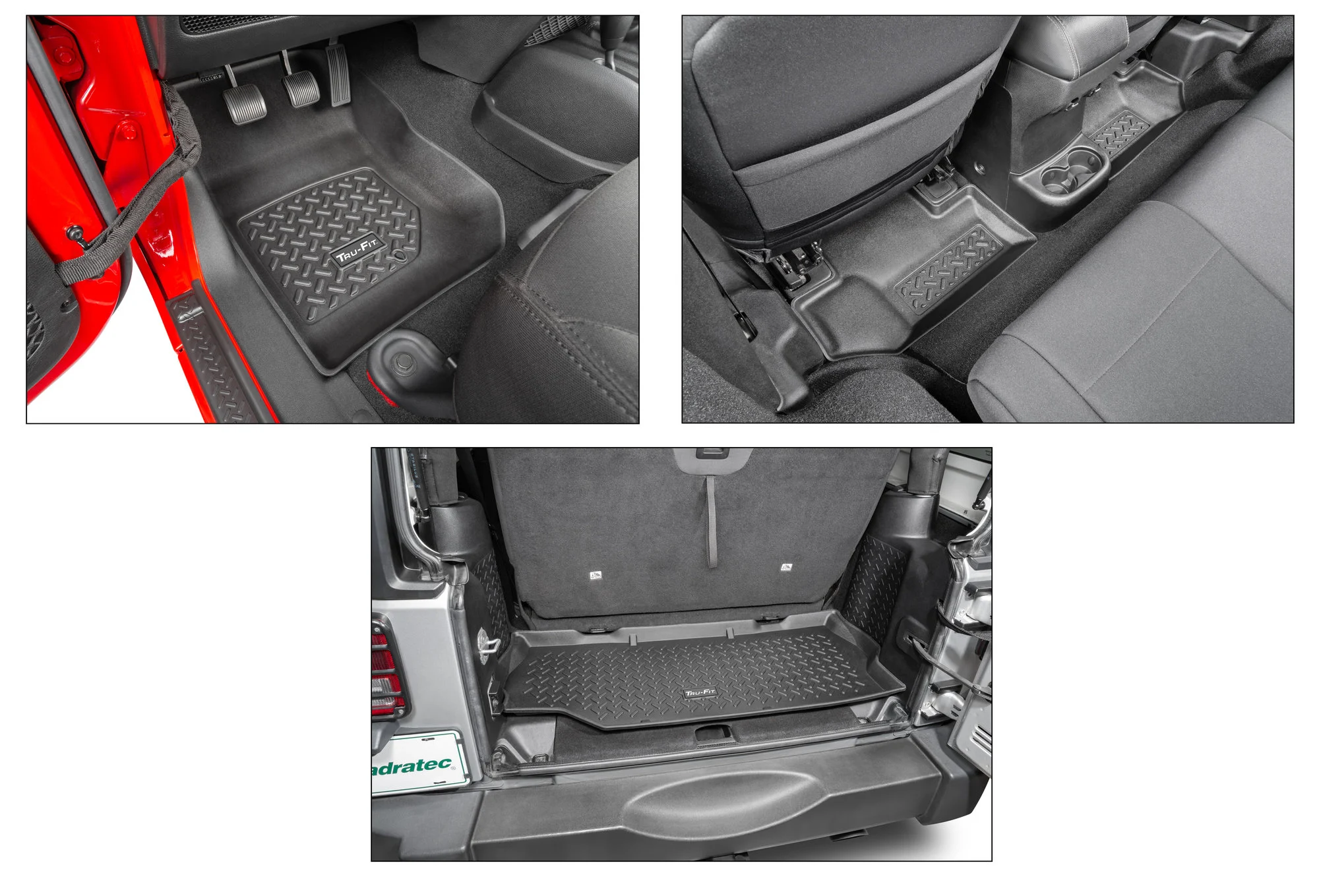 Tru-Fit  Floor Liner Triple Combo for 07-18 Jeep Wrangler JK 2-Door