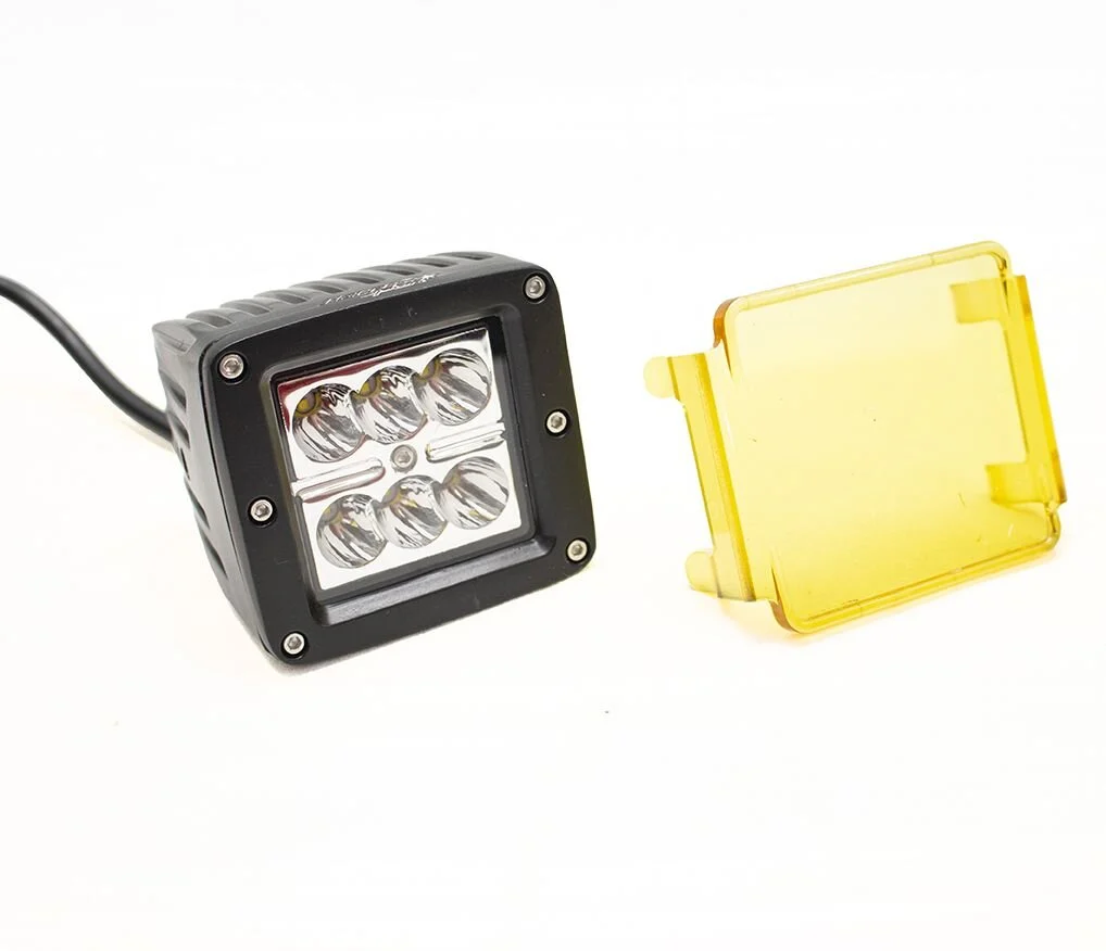 Race Sport Lighting RS6L24WC Street Series 3x4in 24W 6-LED Cube Spot Light with Amber Cover