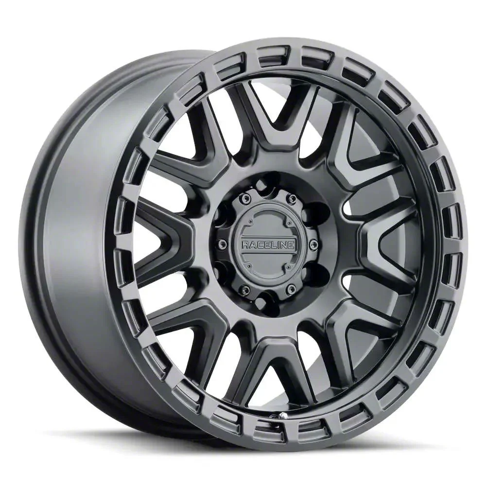 Raceline Krank Satin Black 6-Lug Wheel; 18x9; -12mm Offset (07-13 Sierra 1500)