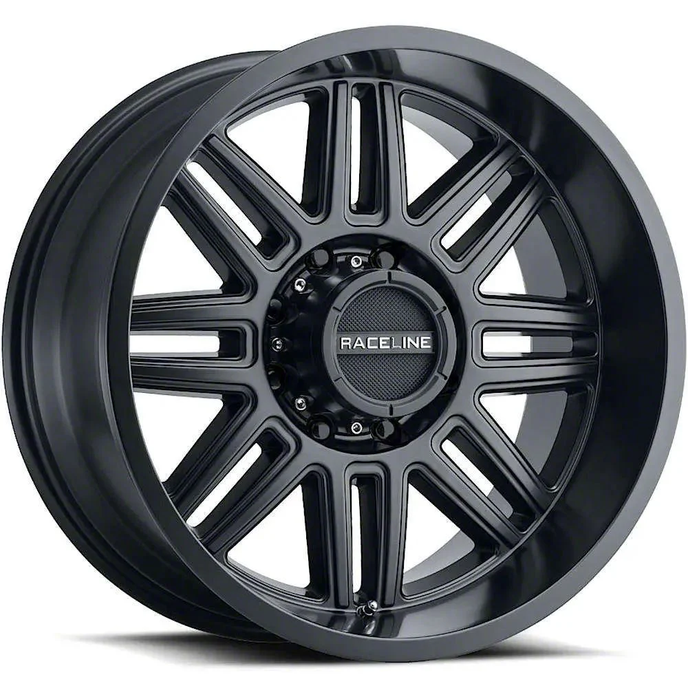 Raceline Split Satin Black 6-Lug Wheel; 20x9; 0mm Offset (14-18 Sierra 1500)