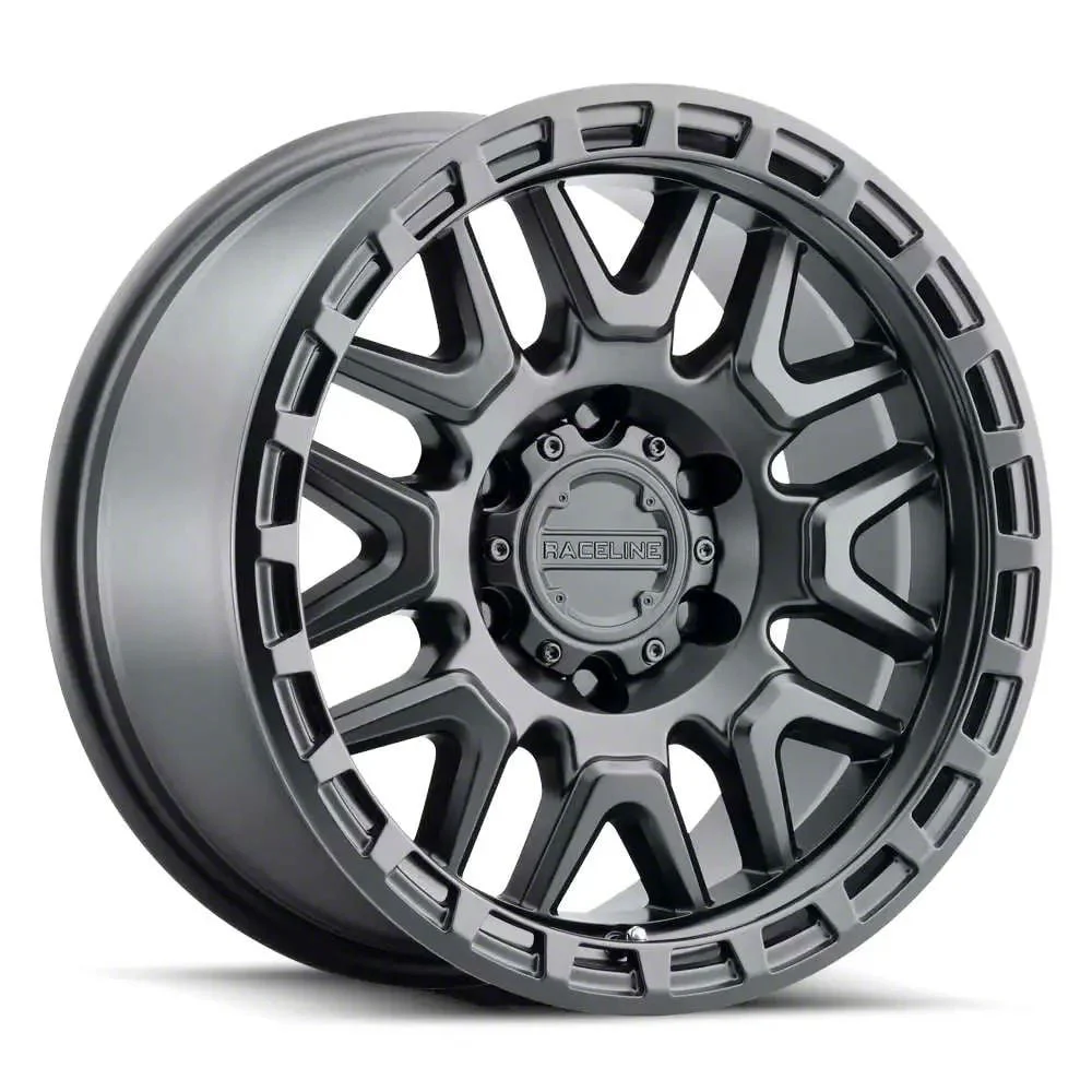 Raceline Krank Satin Black 6-Lug Wheel; 18x9; 18mm Offset (19-26 Sierra 1500)