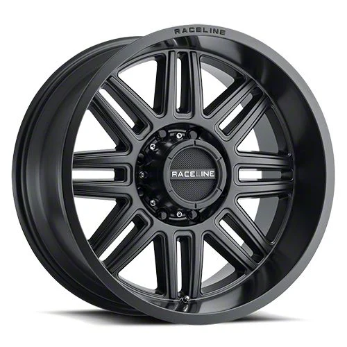 Raceline Split Satin Black 6-Lug Wheel; 18x9; 18mm Offset (19-26 Silverado 1500)