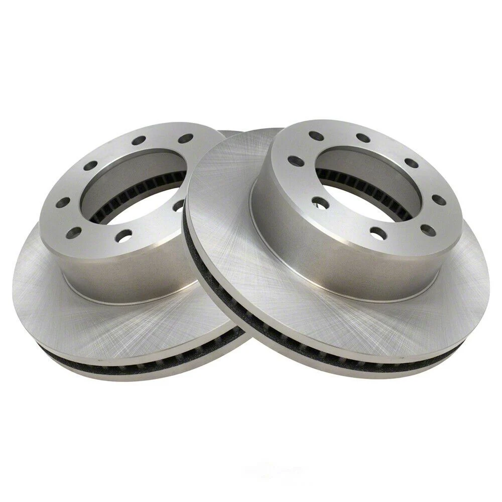 Plain Vented 8-Lug Rotors; Front Pair (2012 RAM 1500 Tradesman HD)