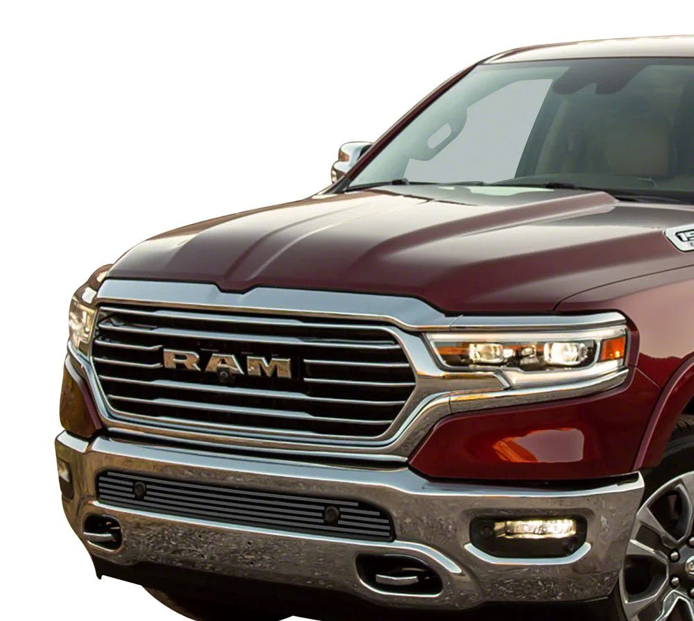 Stainless Steel Billet Lower Grille Insert; Black (19-24 RAM 1500 w/ Front Parking Sensors, Excluding Rebel & TRX)