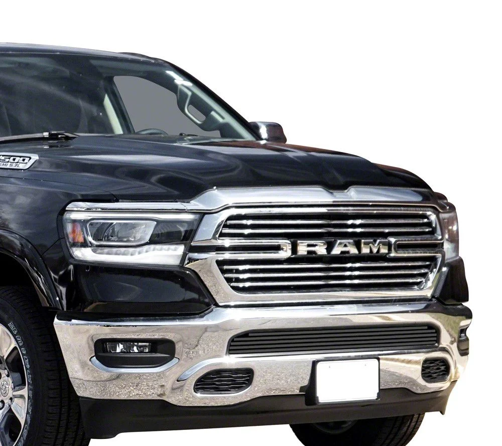 Stainless Steel Billet Lower Grille Insert; Black (19-24 RAM 1500 w/o Front Parking Sensors, Excluding Rebel & TRX)