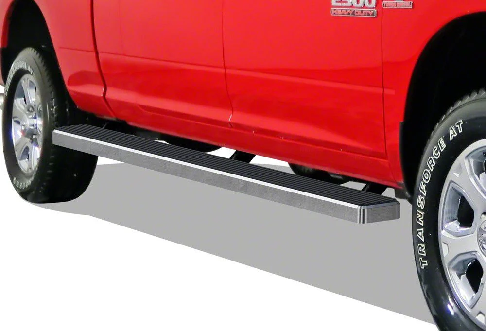 5-Inch iStep Wheel-to-Wheel Running Boards; Hairline Silver (10-26 RAM 2500 Mega Cab)