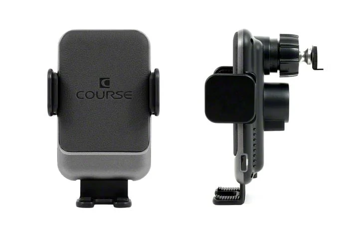Direct Fit Phone Mount with Charging Auto Closing Cradle Head; Black; Left Side (19-26 RAM 2500, Excluding Laramie Longhorn, Limited, Limited Longhorn)