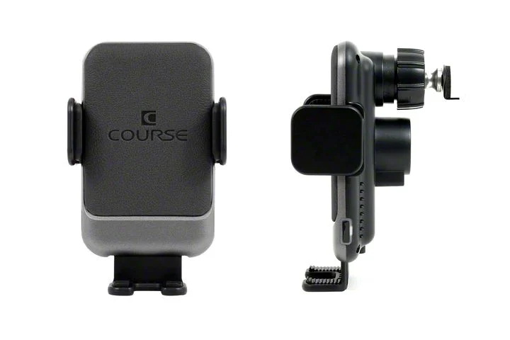 Direct Fit Phone Mount with Charging Auto Closing Cradle Head; Black; Right Side (19-26 RAM 2500, Excluding Laramie Longhorn, Limited, Limited Longhorn)