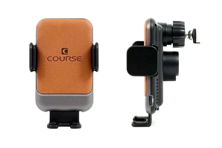 Direct Fit Phone Mount with Charging Auto Closing Cradle Head; Tan; Right Side (19-26 RAM 2500 Laramie Longhorn, Limited, Limited Longhorn)