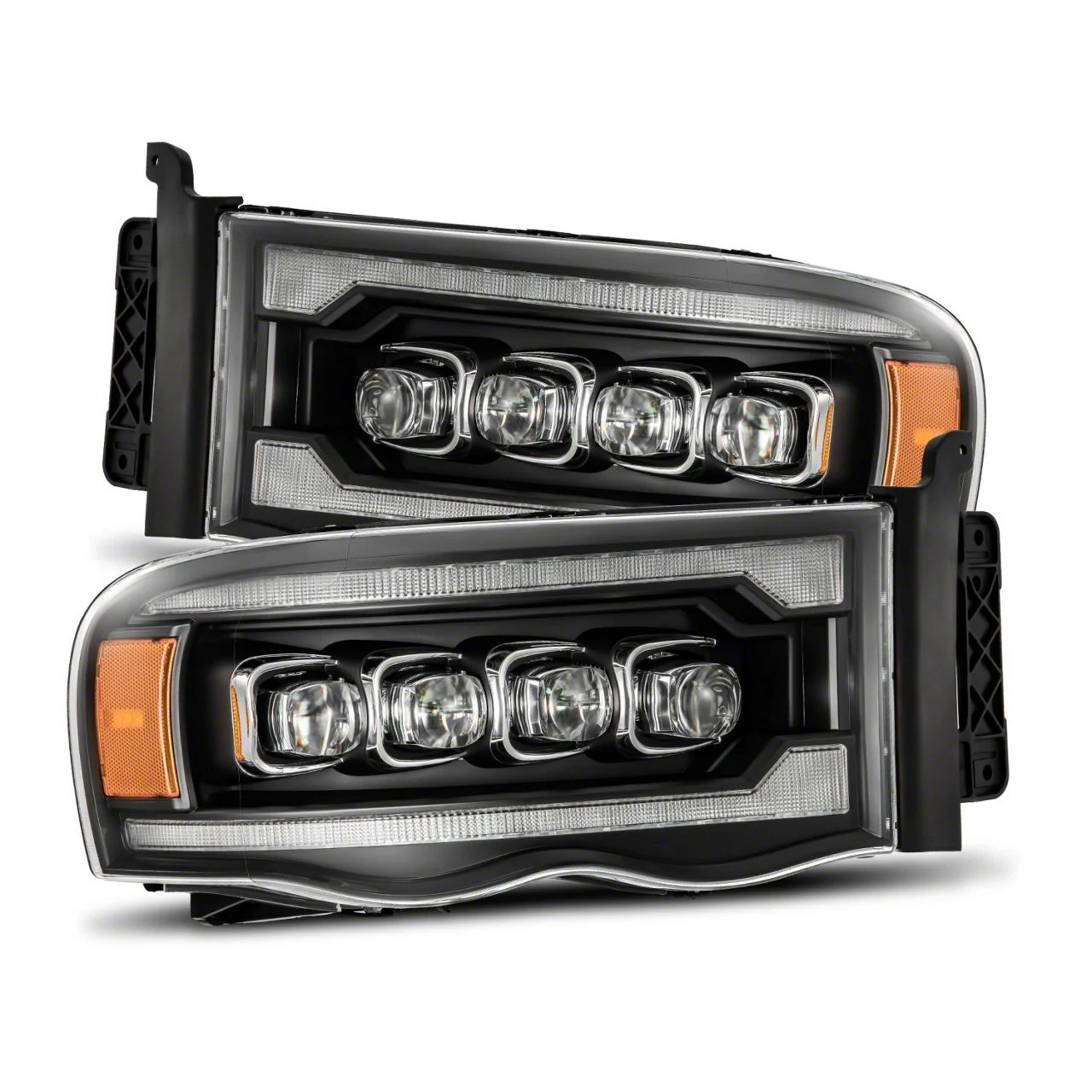 AlphaRex NOVA-Series LED Projector Headlights; Black Housing; Clear Lens (03-05 RAM 2500)