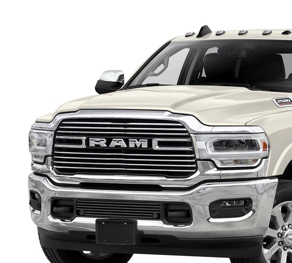 Stainless Steel Billet Lower Grille Insert; Black (19-26 RAM 2500 w/ Front Parking Sensors)