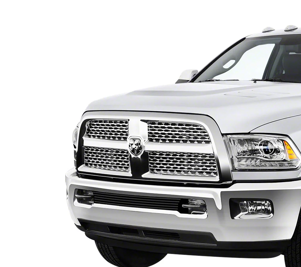 Stainless Steel Billet Lower Grille Insert; Black (10-18 RAM 2500)