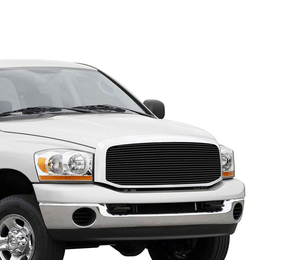 Stainless Steel Billet Upper Replacement Grille; Black (06-09 RAM 2500)