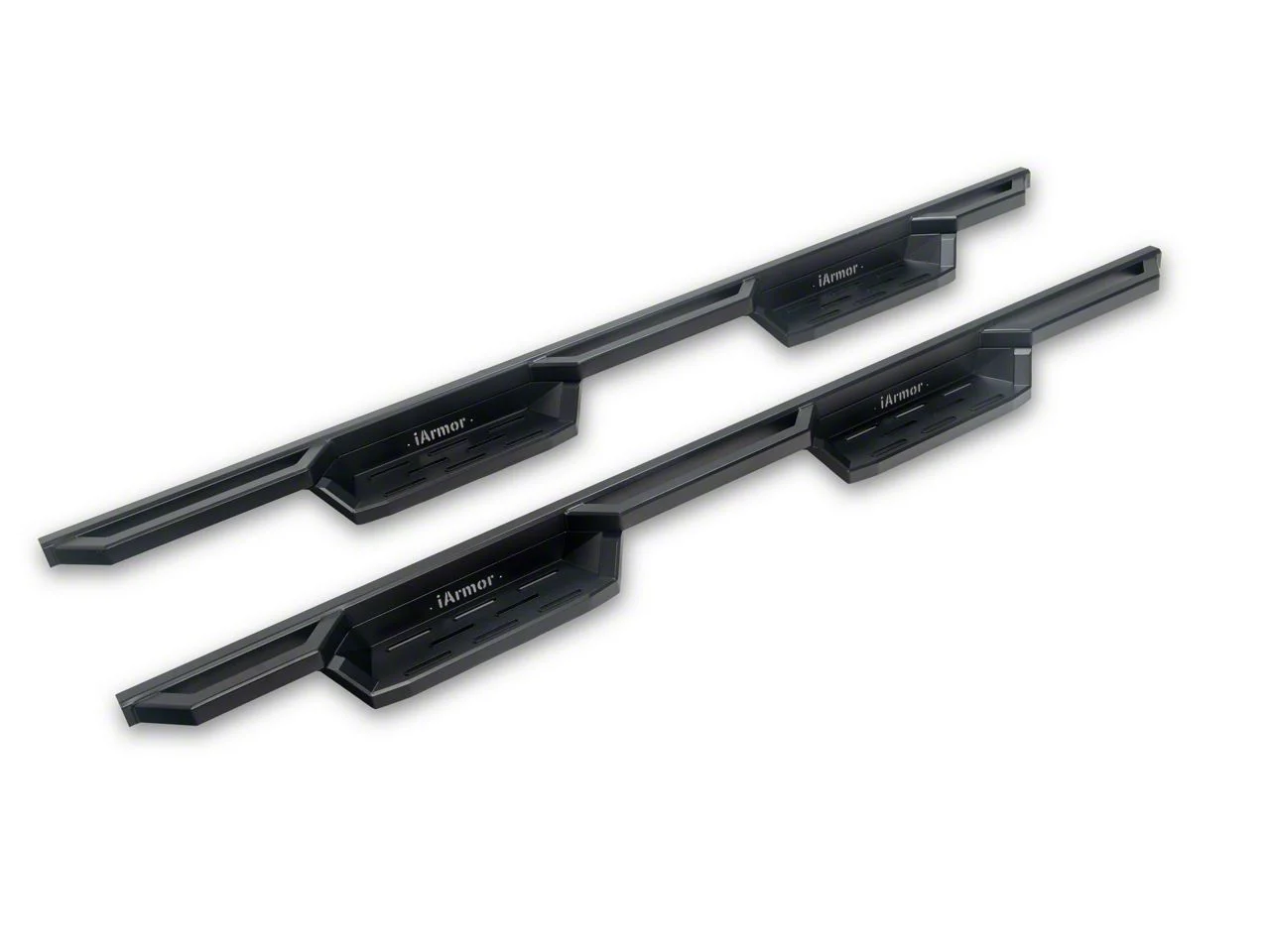 Square Tube Drop Style Nerf Side Step Bars; Matte Black (10-26 RAM 3500 Mega Cab)
