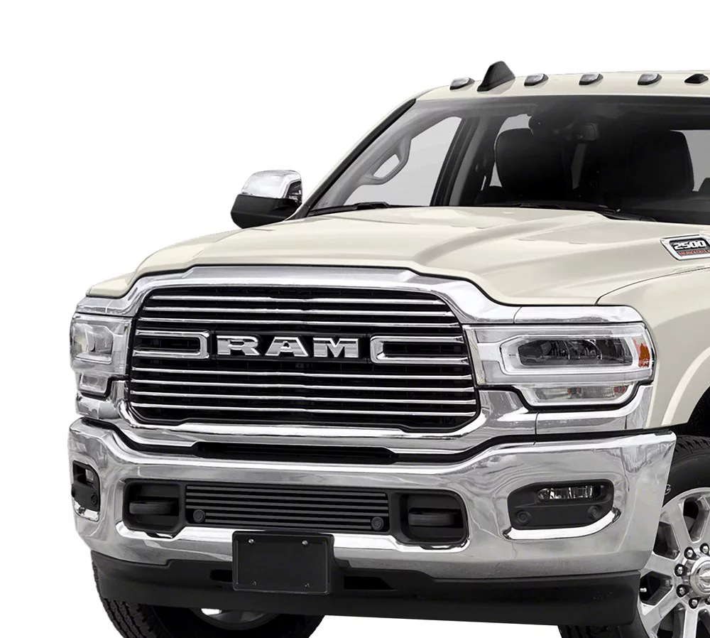 Stainless Steel Billet Lower Grille Insert; Black (19-26 RAM 3500 w/ Front Parking Sensors)