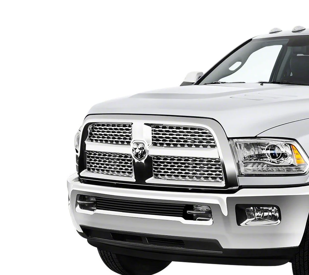 Stainless Steel Billet Lower Grille Insert; Black (10-18 RAM 3500)