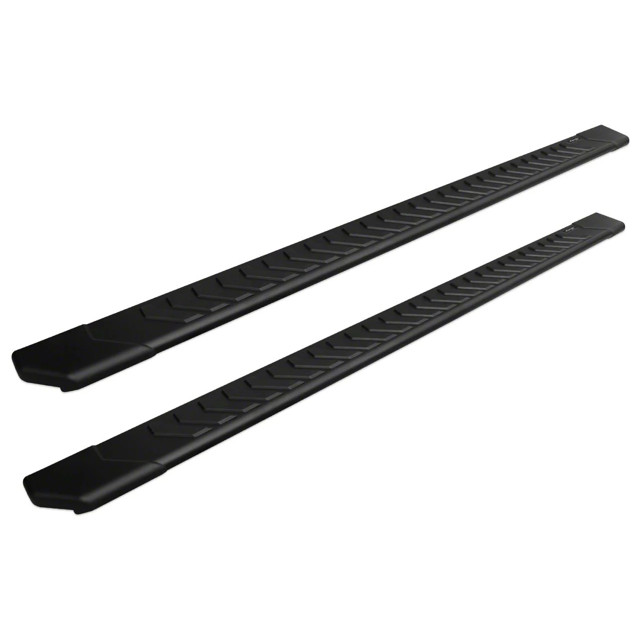 Raptor Series 5-Inch OEM Style Full Tread Slide Track Running Boards; Black Textured (20-26 Sierra 2500 HD Double Cab)