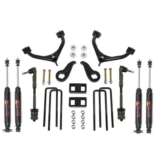 ReadyLIFT 3.50-Inch Front / 2-Inch Rear Tubular Arm SST Suspension Lift Kit with SST3000 Shocks (11-19 Sierra 3500 HD)