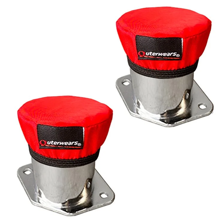 Red Outerwear Prefilter Only. Round 2-5/8" Bell Velocity Stack, Pair