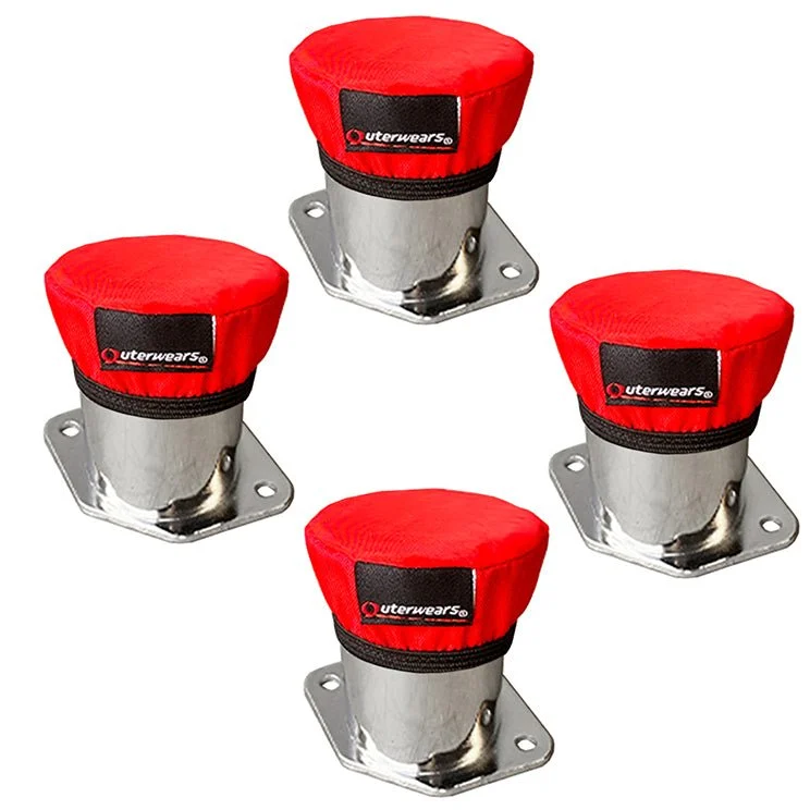 Red Outerwear Prefilter Only. Round 2-5/8" Bell Velocity Stack, Set 4
