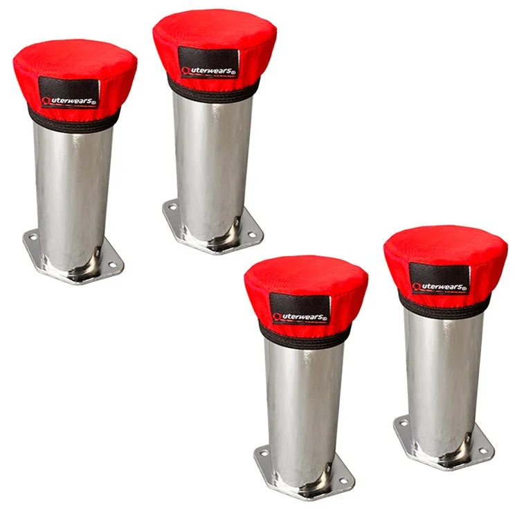Red Outerwear Prefilters With 6" Tall Velocity Stacks, Set 4