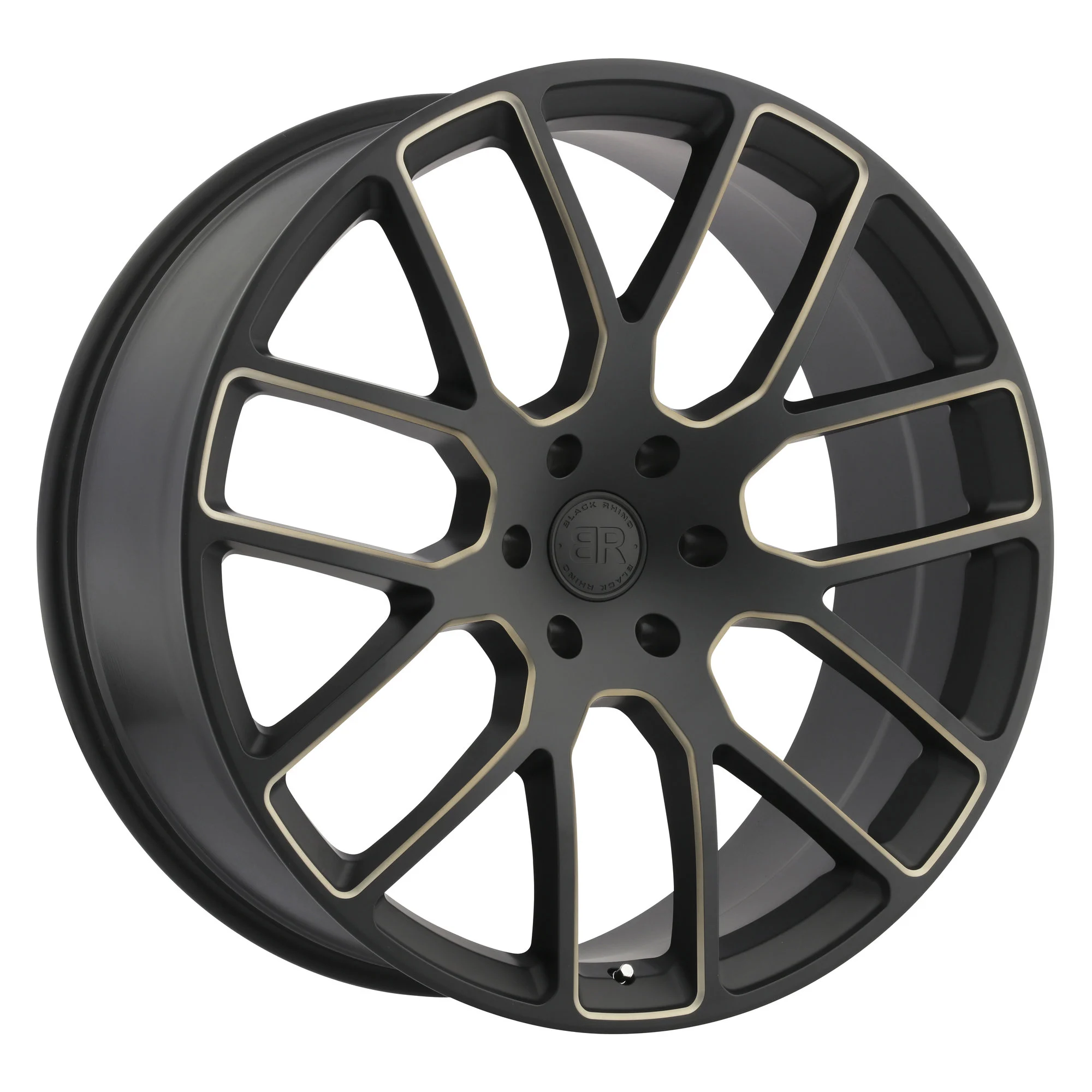 Black Rhino  Kunene Wheel for 07-20 Jeep Wrangler JL, JK & Gladiator JT in 20x9 with 6.18in Backspace Matte Black with Milled Accents and Dark Tint for 07-26 Jeep Wrangler JL, JK & Gladiator JT