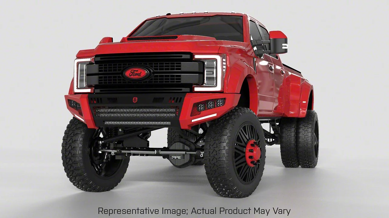 Road Armor iDentity Hyve Mesh Front Bumper with Shackles, WIDE End Pods and Triple Cube Light Pods; Raw Steel (20-23 Sierra 3500 HD)