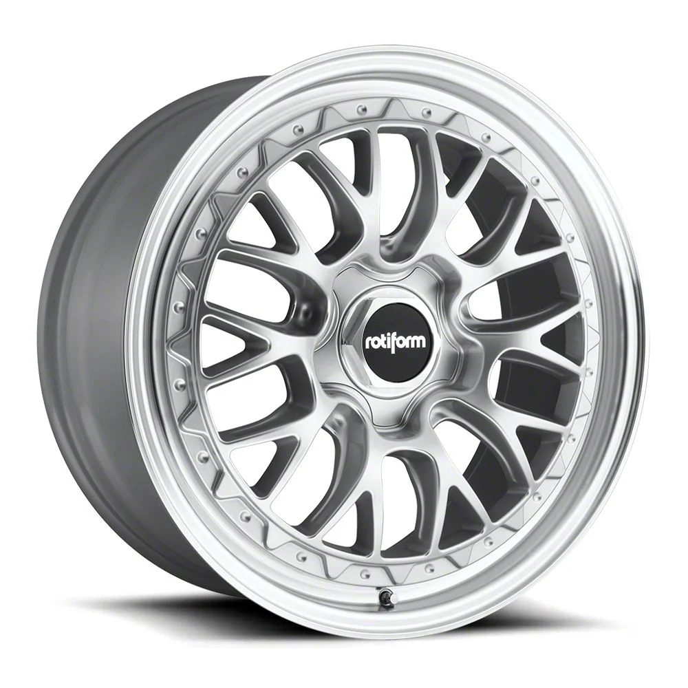 Rotiform LSR Gloss Silver Machined Wheel; 18x9.5; 35mm Offset (10-15 Camaro)