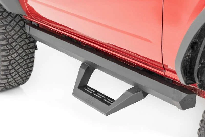 Rough Country 51081 SRX2 Adjustable Aluminum Side Step Bars  for 21-25 Ford Bronco 2-Door