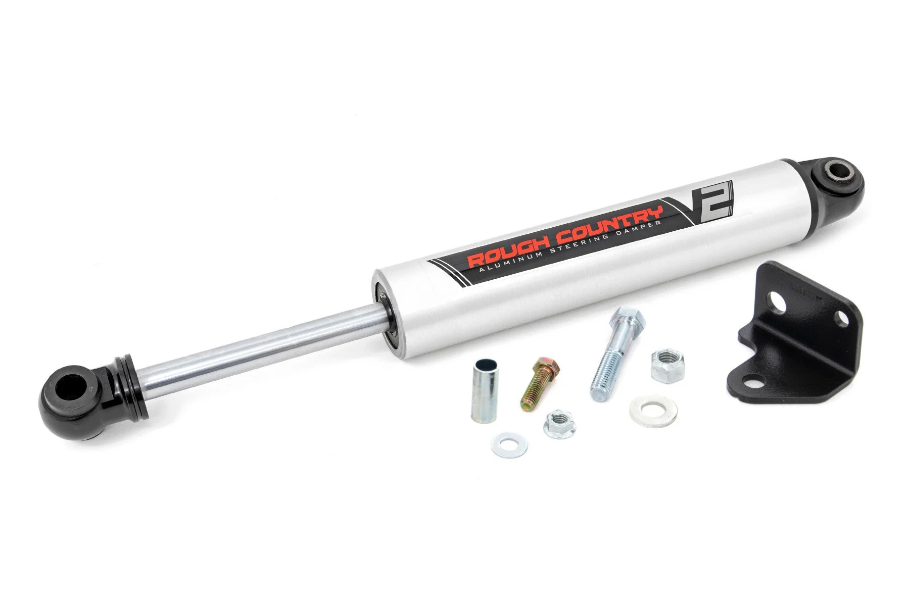 Rough Country 8730670 V2 Steering Stabilizer for 07-18 Jeep Wrangler JK