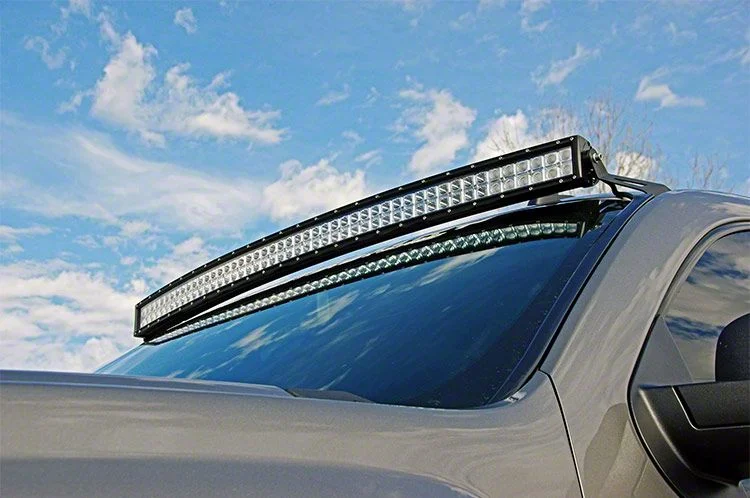 Rough Country Offroad 50-Inch Curved LED Light Bar Upper Windshield Mounting Brackets (07-14 Sierra 3500 HD)