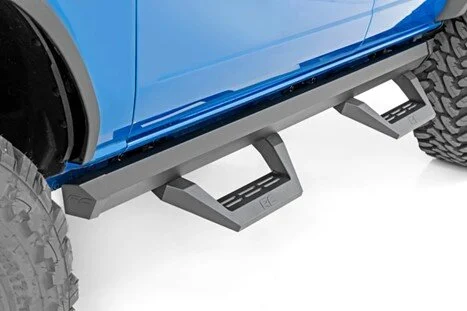 Rough Country 51029 SRX2 Adjustable Aluminum Side Step Bars for 21-25 Ford Bronco 4-Door