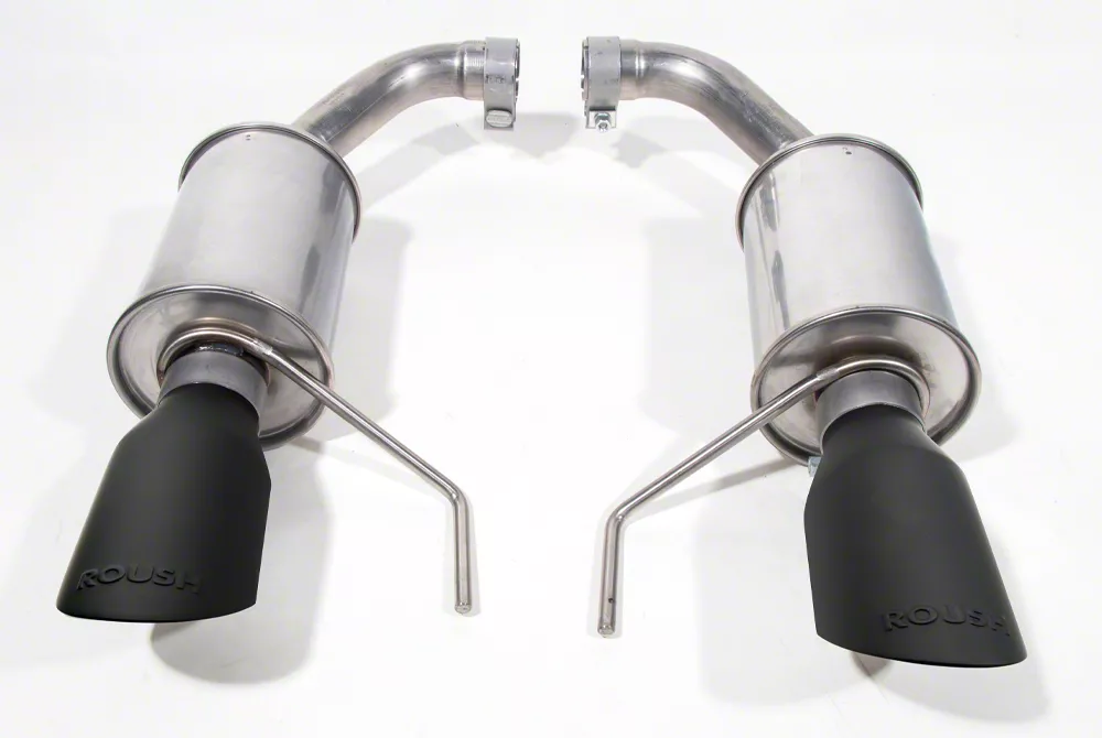Roush Axle-Back Exhaust with Black Tips (24-26 Mustang EcoBoost w/o Active Exhaust)