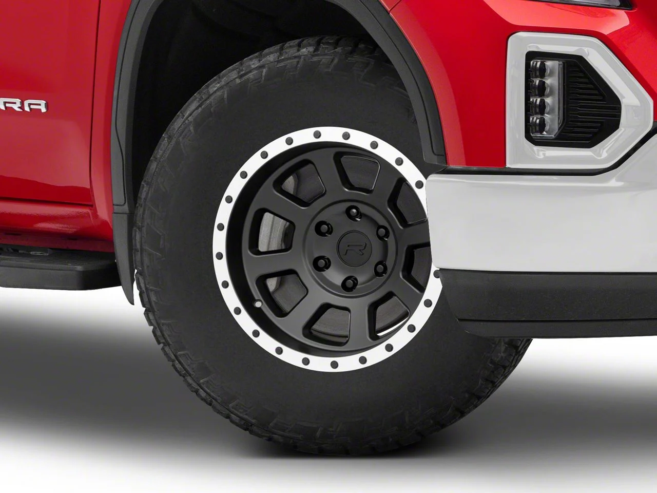 Rovos Wheels Kalahari Matte Black with Machined Lip 6-Lug Wheel; 18x9; -6mm Offset (19-26 Sierra 1500)
