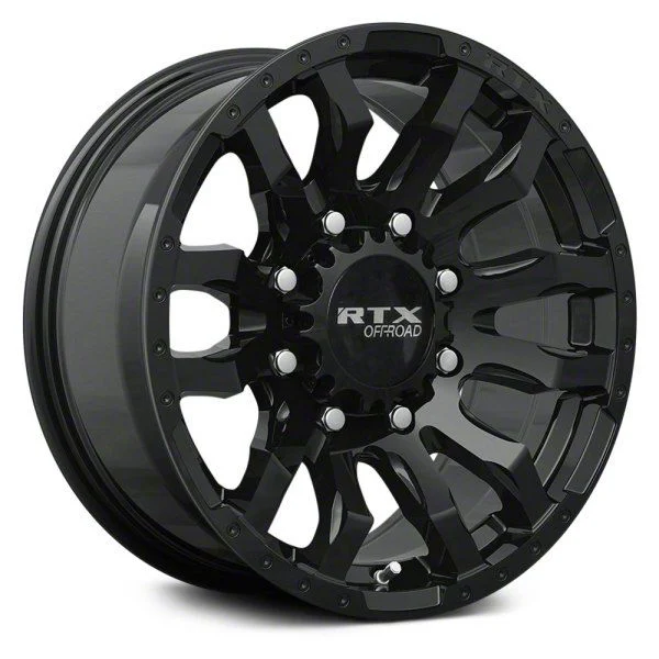 RTX Offroad Wheels Patton Gloss Black 6-Lug Wheel; 20x9; 10mm Offset (07-13 Sierra 1500)