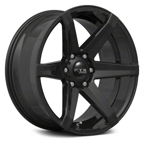 RTX Offroad Wheels Beast Gloss Black 6-Lug Wheel; 20x9.5; 10mm Offset (14-18 Sierra 1500)
