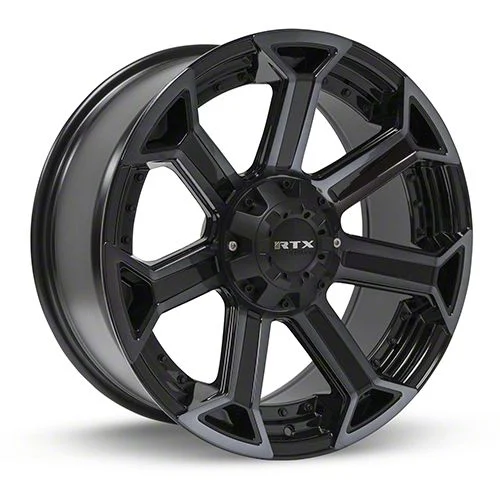 RTX Offroad Wheels Peak Black Machined Gray 6-Lug Wheel; 20x9; 0mm Offset (21-26 F-150)