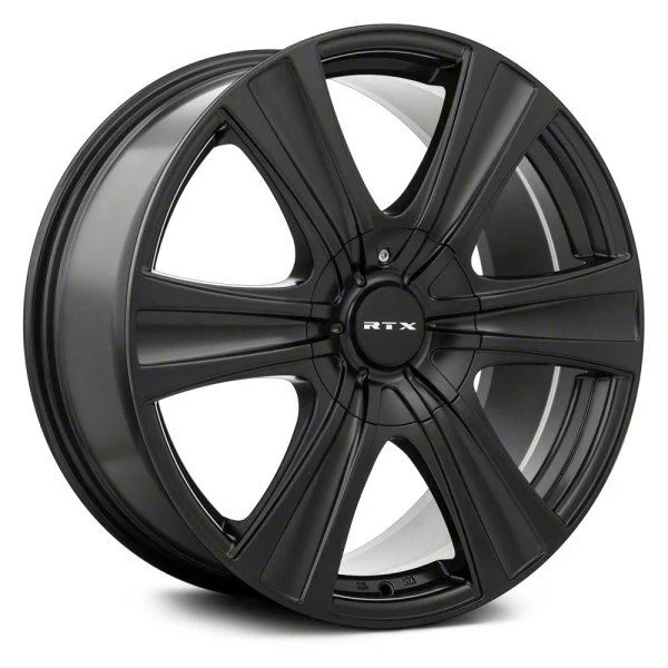 RTX Offroad Wheels Aspen Satin Black 6-Lug Wheel; 17x8; 10mm Offset (14-18 Sierra 1500)