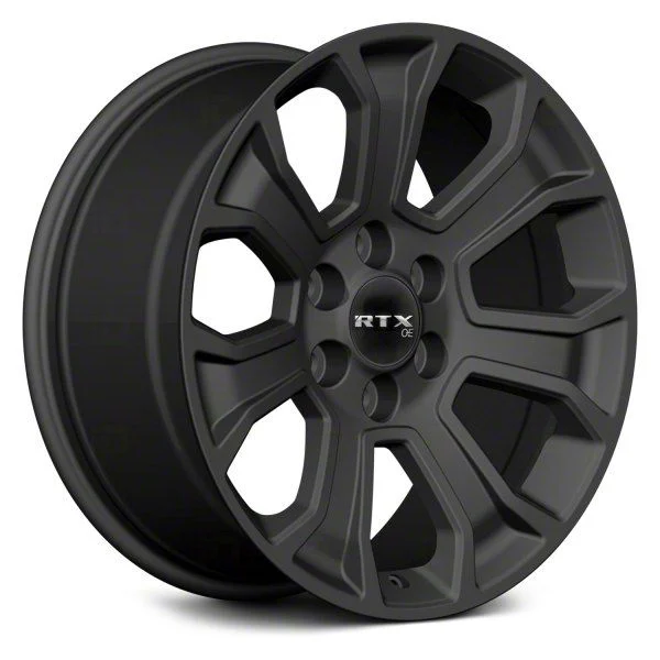 RTX Offroad Wheels Novi Satin Black 6-Lug Wheel; 20x9; 30mm Offset (19-26 Sierra 1500)