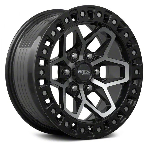 RTX Offroad Wheels Zion Gloss Black Machined 6-Lug Wheel; 18x9; 0mm Offset (19-26 Sierra 1500)