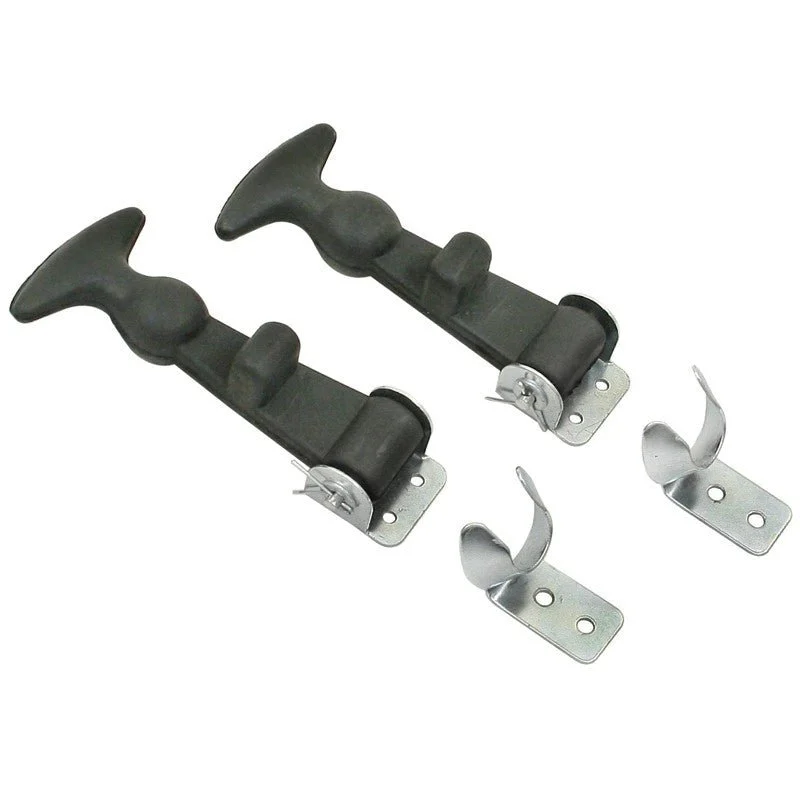 Rubber Baja Or Jeep Hood Hold Down Latches, Pair