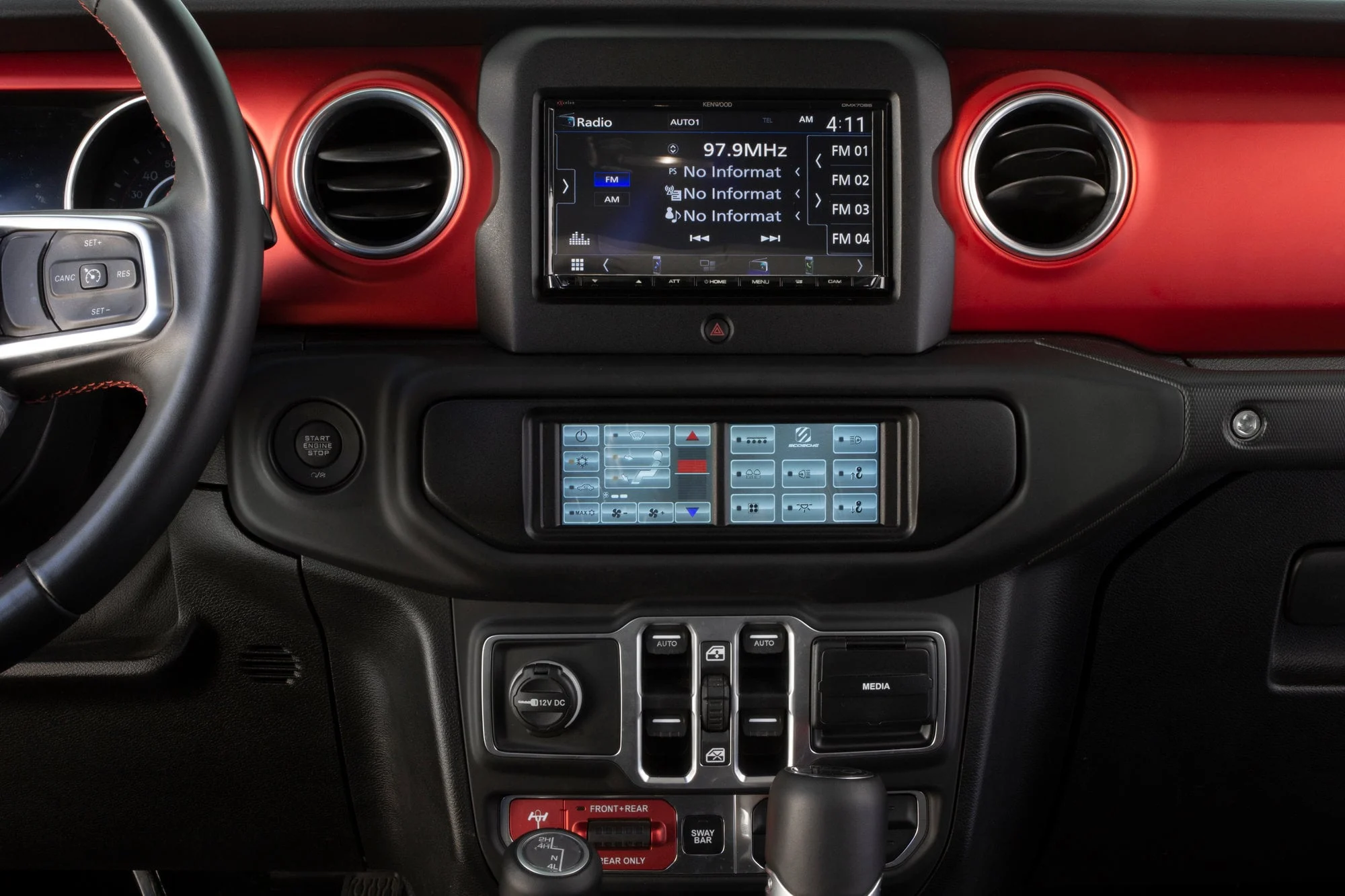 Scosche ITCCR05B Integrated Touchscreen Control System for 18-20 Jeep Wrangler JL