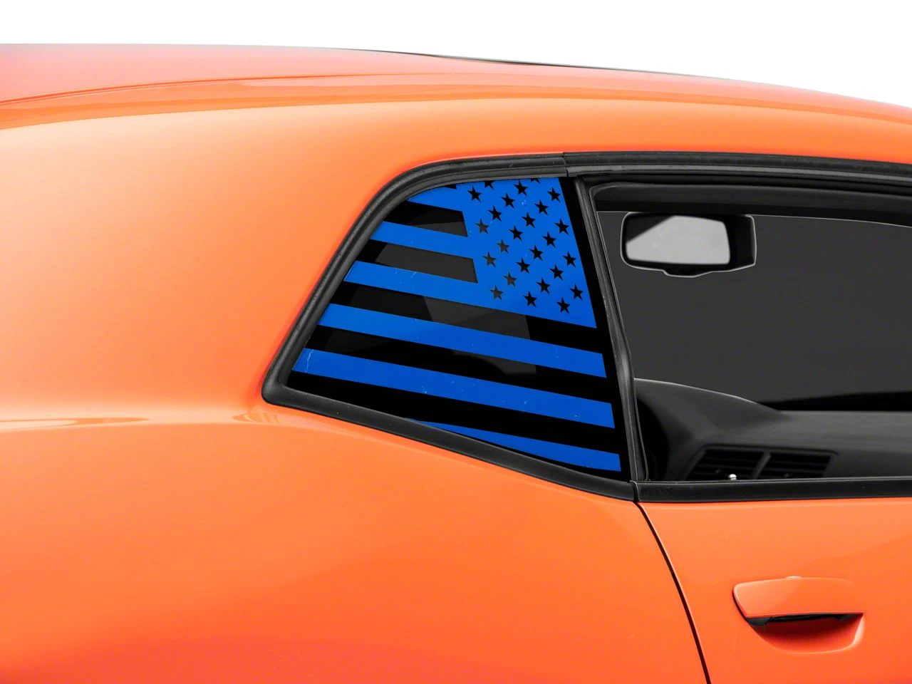 SEC10 Quarter Window Flag Decal; Blue (08-23 Challenger)