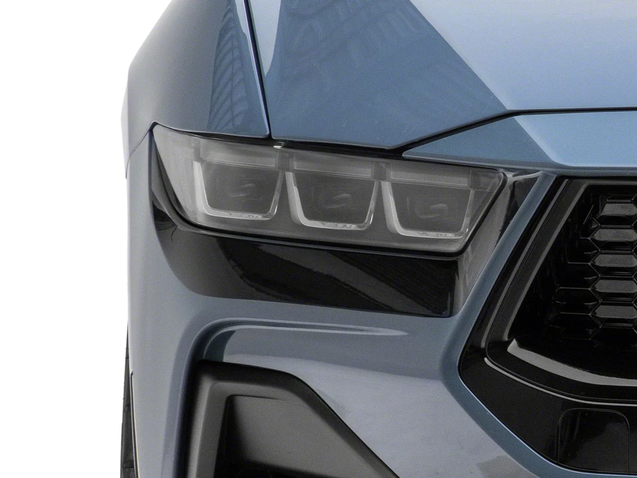 SEC10 Below Headlight Accent Decal; Gloss Black (24-26 Mustang, Excluding Dark Horse)