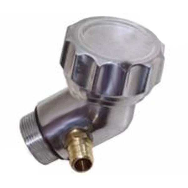 Short Aluminum Angled Vw Bug Oil Filler With Grooved Aluminum Screw On Cap