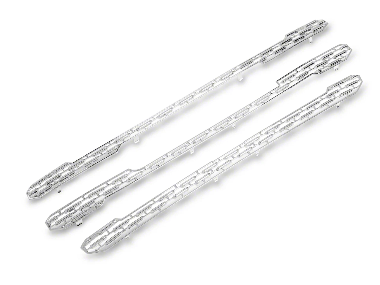 Mesh Upper Grille Insert; Chrome (19-21 Sierra 1500 SLT)