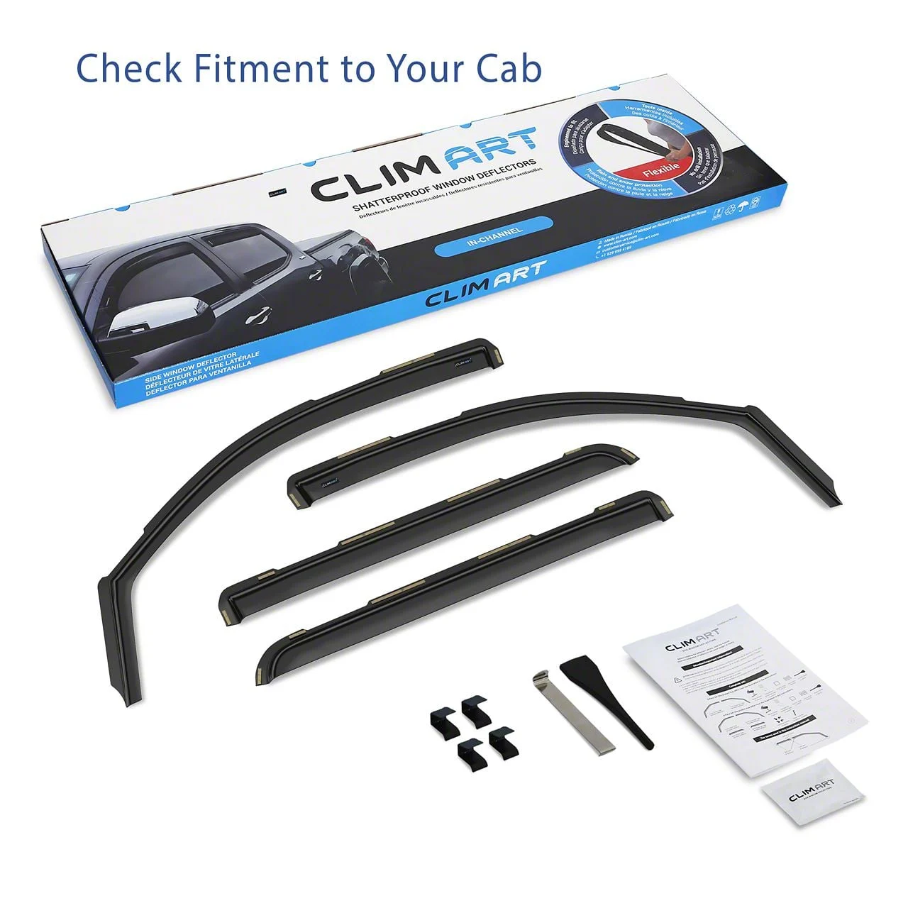 in-Channel Window Deflectors (15-19 Sierra 2500 HD Crew Cab)