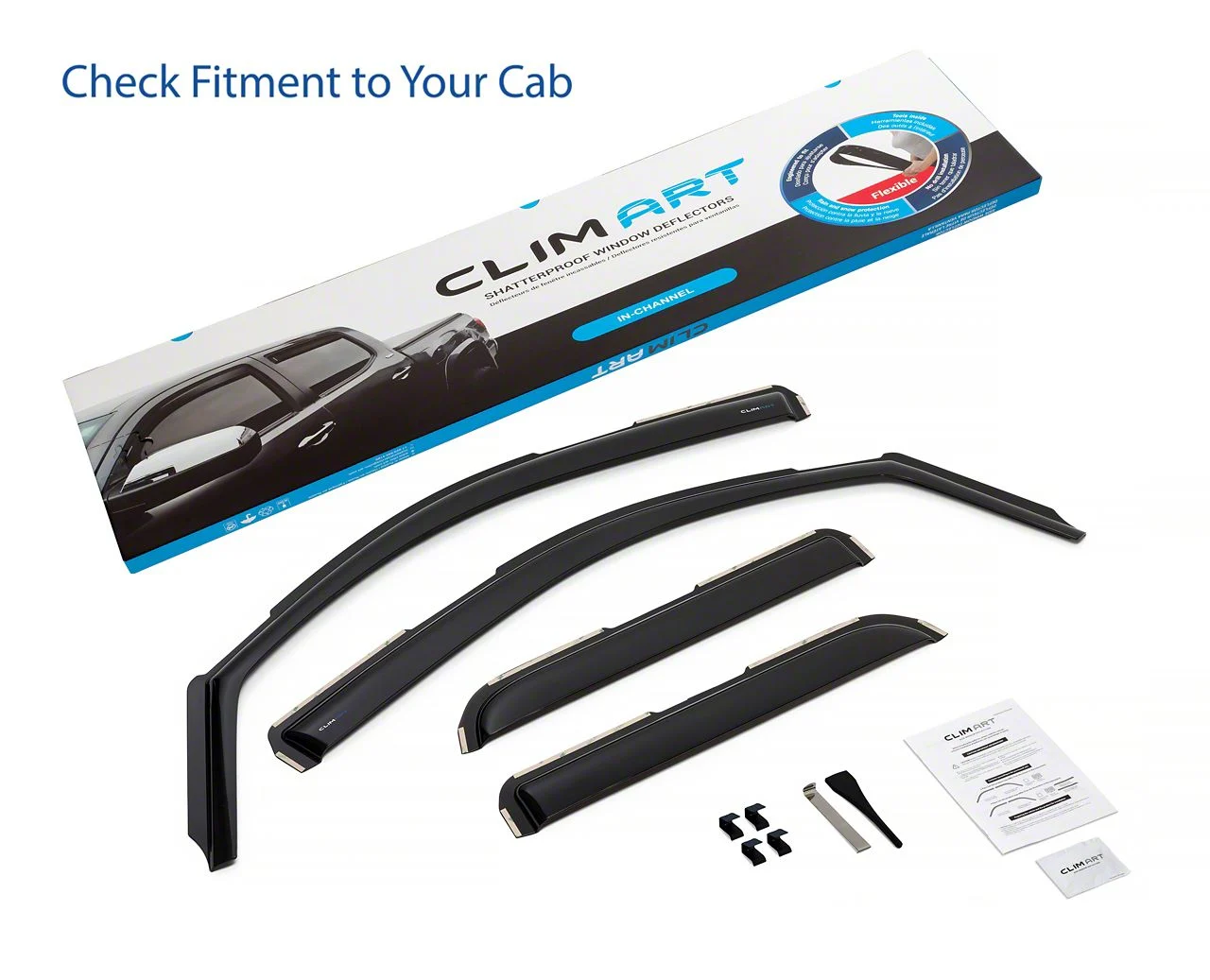 in-Channel Window Deflectors (15-19 Sierra 2500 HD Double Cab)